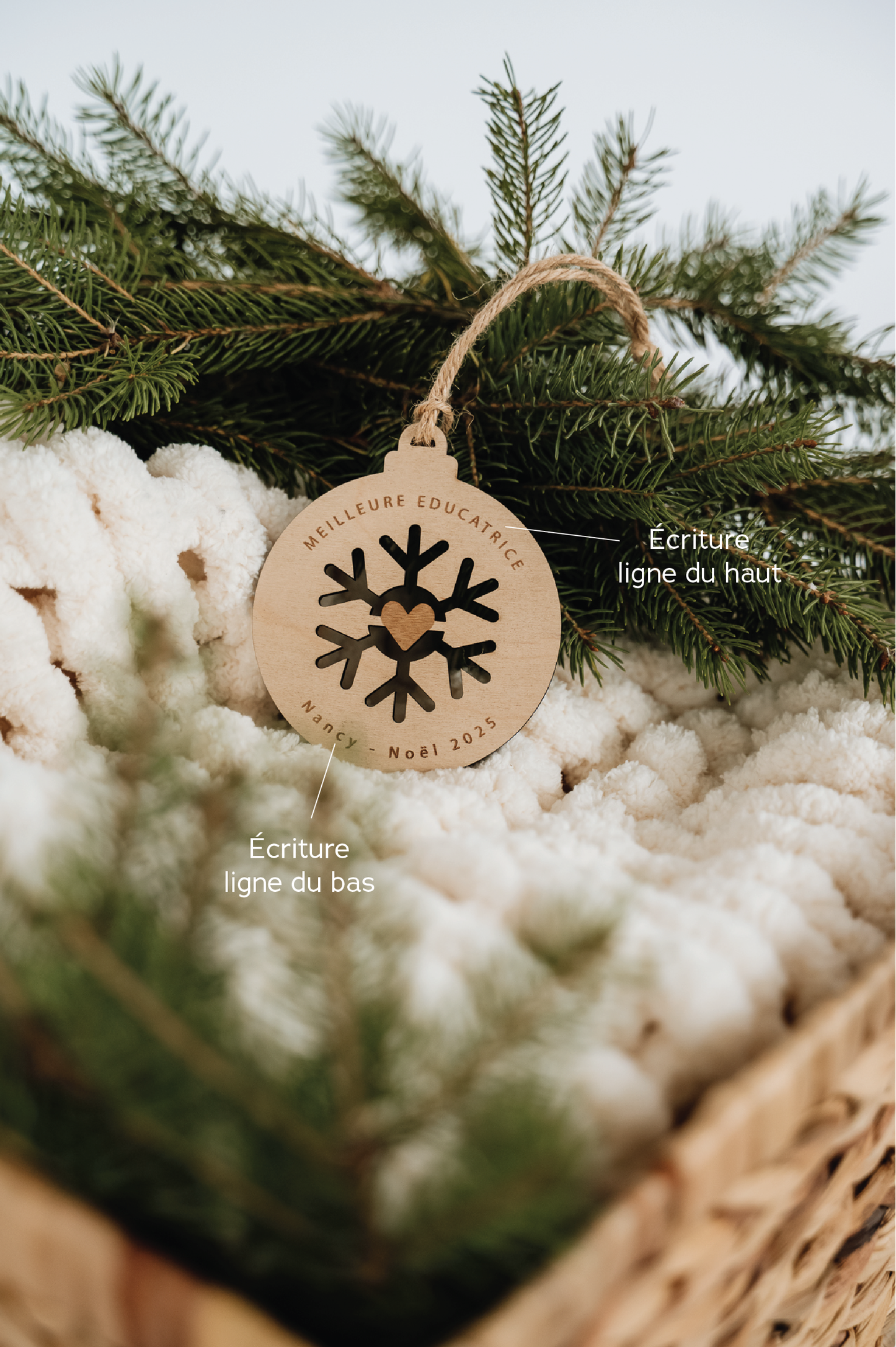 BOULE DE NOËL Personnalisée - DÉCOUPE