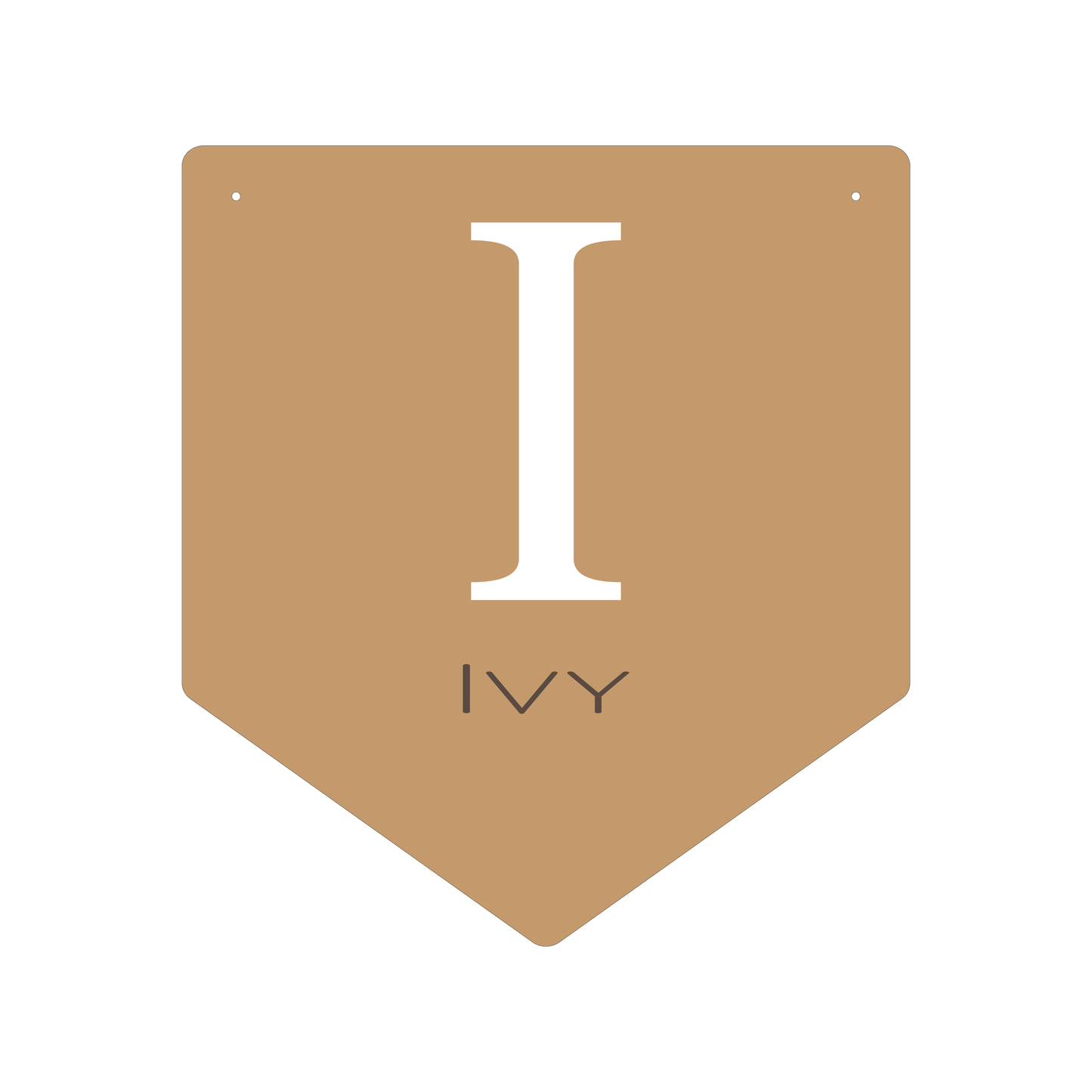 FANION EN BOIS PERSONNALISÉ - Lettre initiale