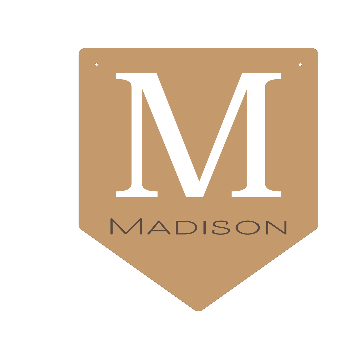FANION EN BOIS PERSONNALISÉ - Lettre initiale