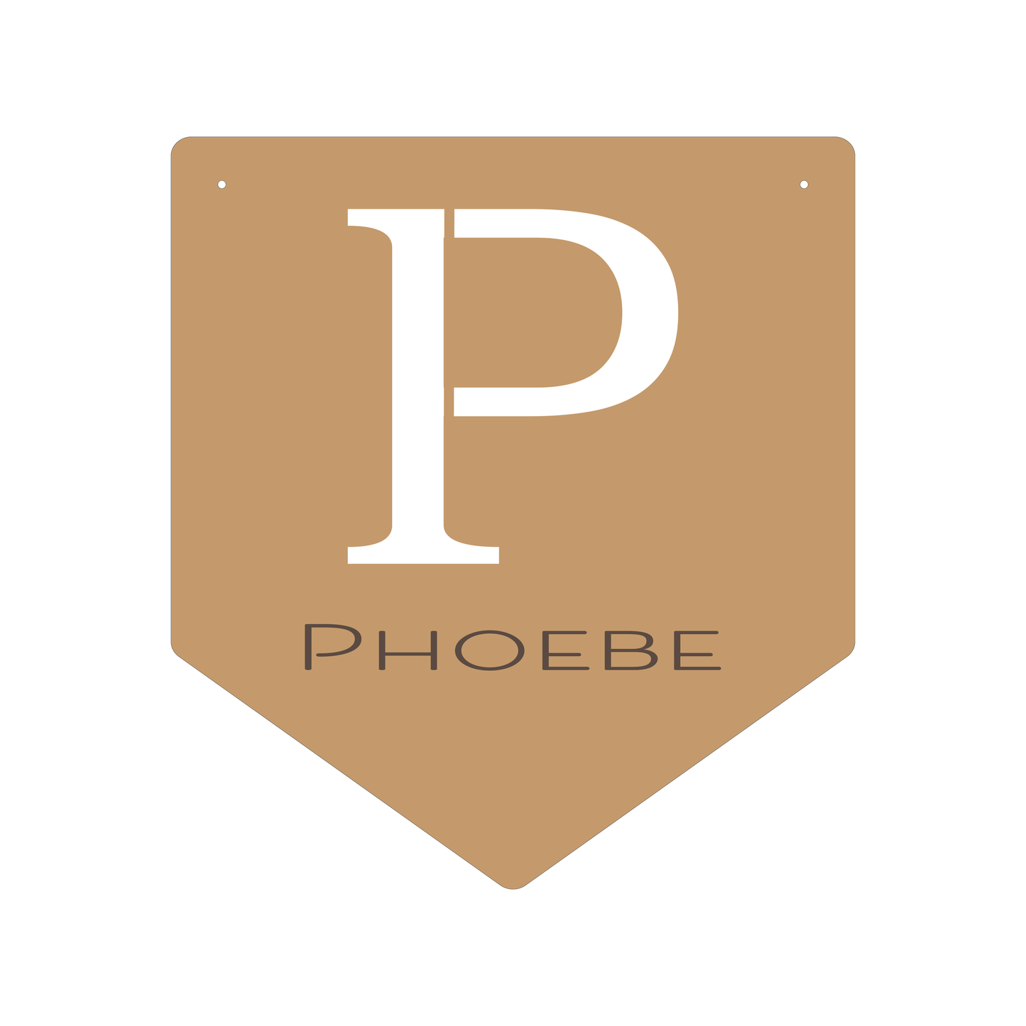 FANION EN BOIS PERSONNALISÉ - Lettre initiale