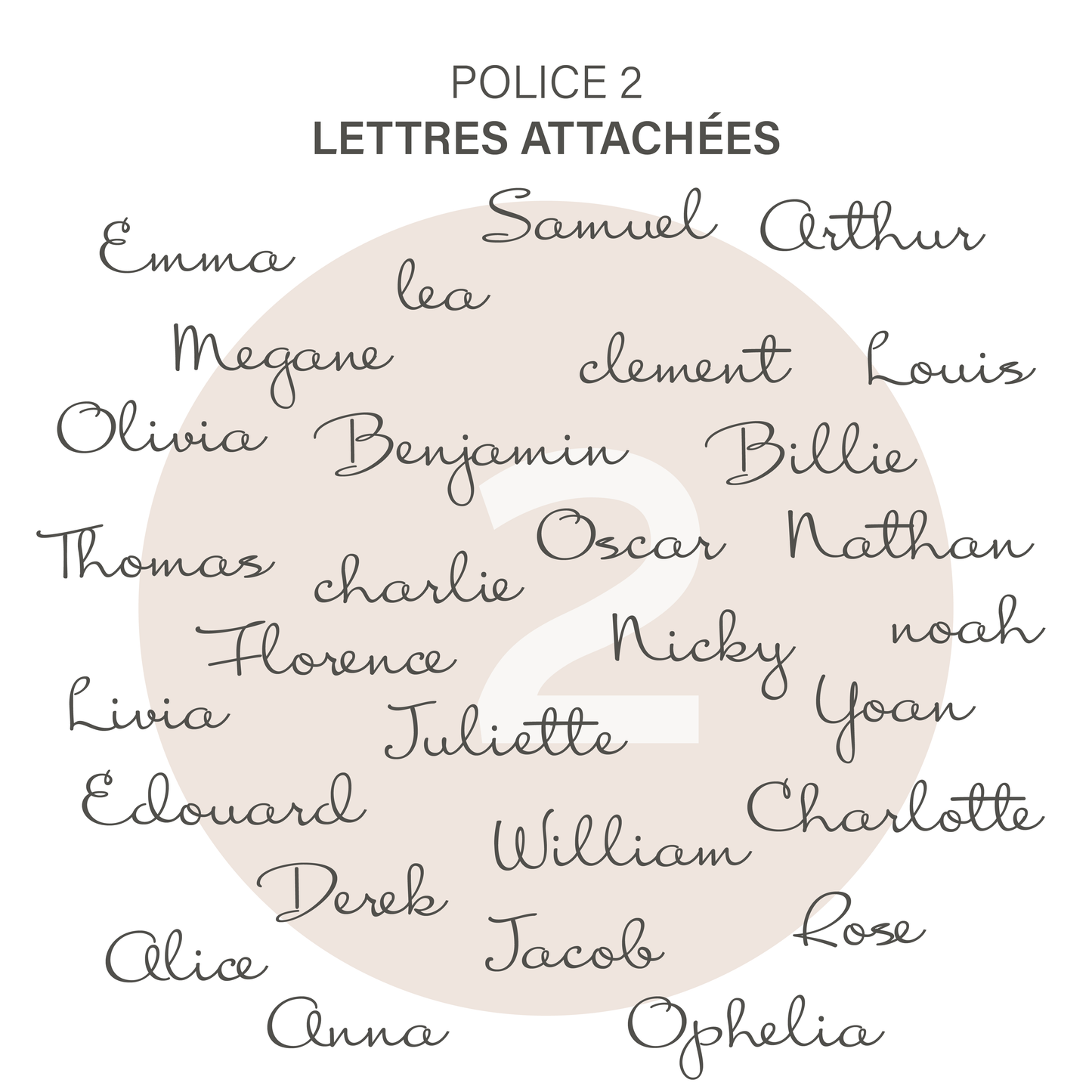 NOM EN BOIS PERSONNALISÉ - Lettres attachées (ÉPAIS - 1/4 po)