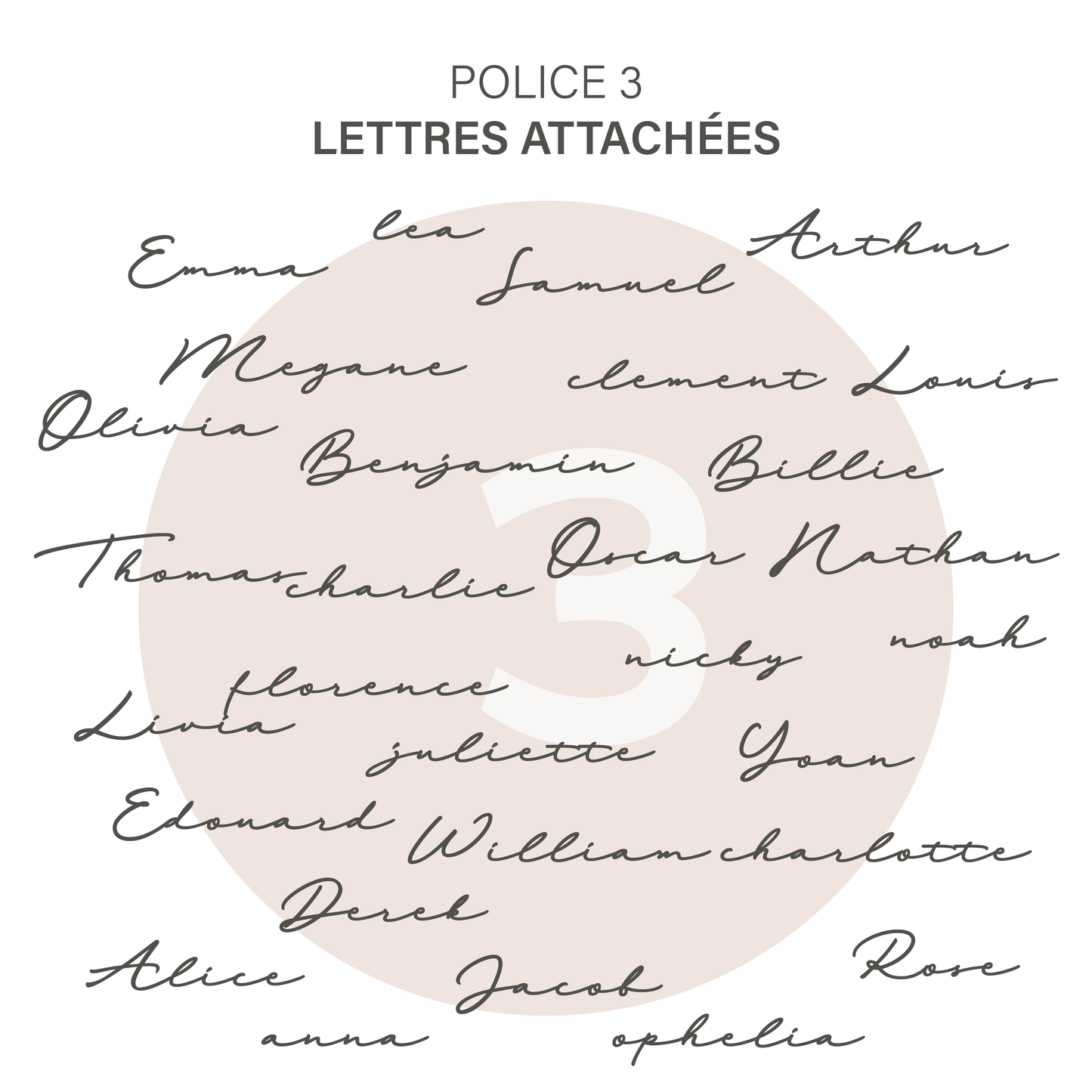 NOM EN BOIS PERSONNALISÉ - Lettres attachées (ÉPAIS - 1/4 po)