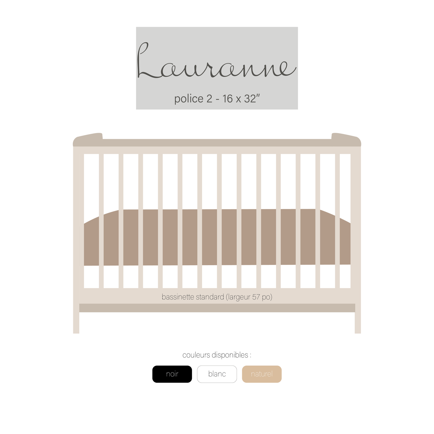 NOM EN BOIS PERSONNALISÉ - Lettres attachées (ÉPAIS - 1/4 po)