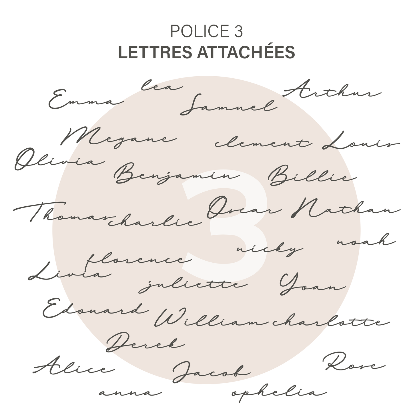 NOM EN BOIS PERSONNALISÉ - Lettres attachées