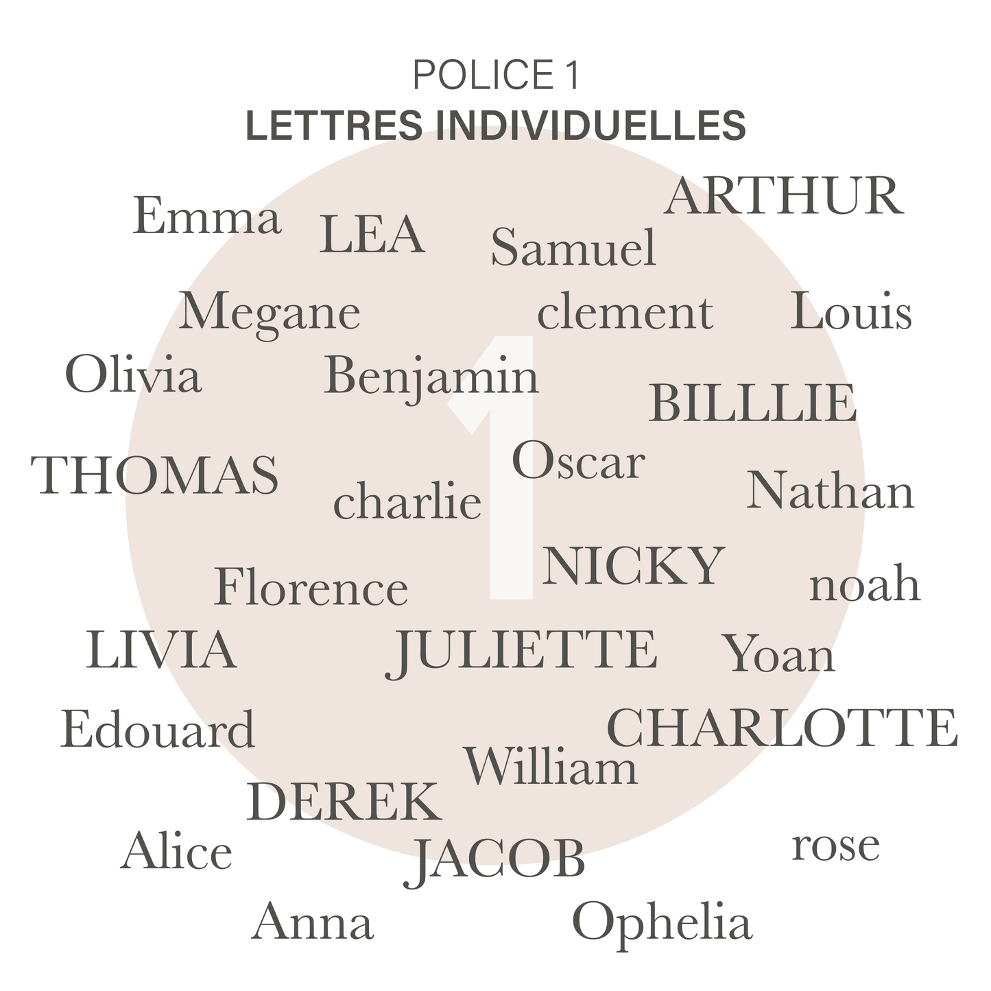 NOM EN BOIS PERSONNALISÉ - Lettres individuelles (ÉPAIS - 1/4 po)