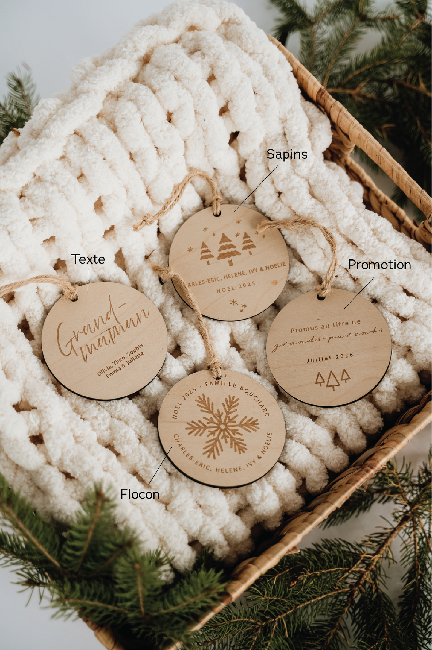 BOULE DE NOËL Personnalisée - GRAVURE