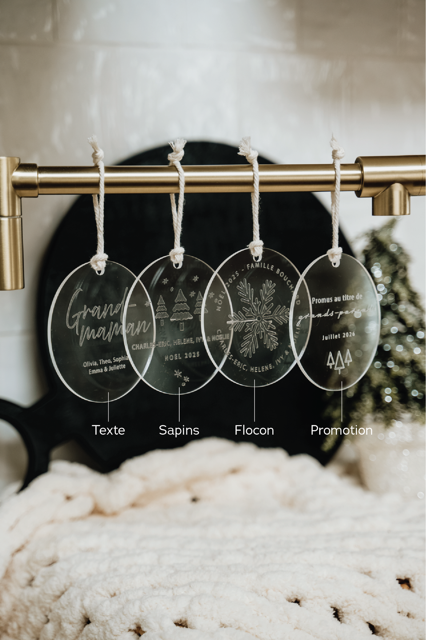 BOULE DE NOËL Personnalisée - GRAVURE