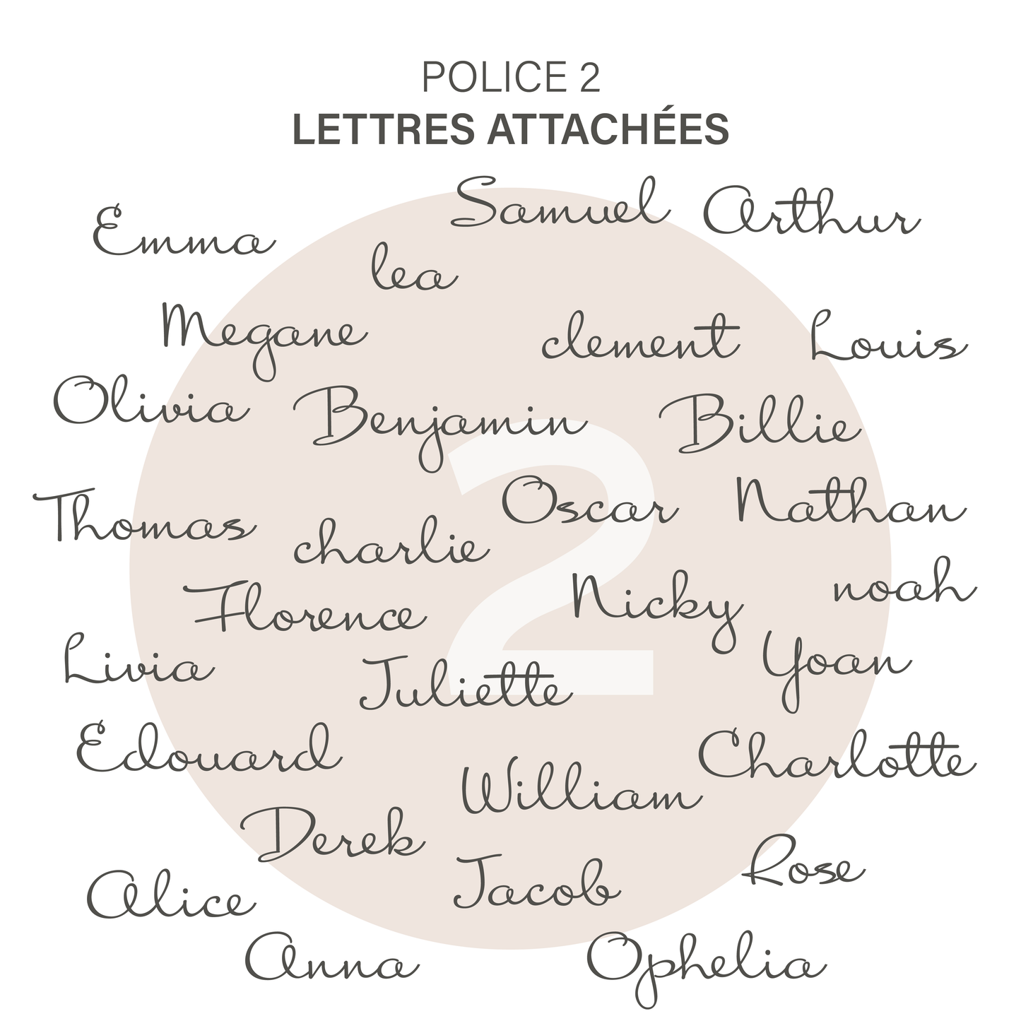 NOM EN BOIS PERSONNALISÉ - Lettres attachées