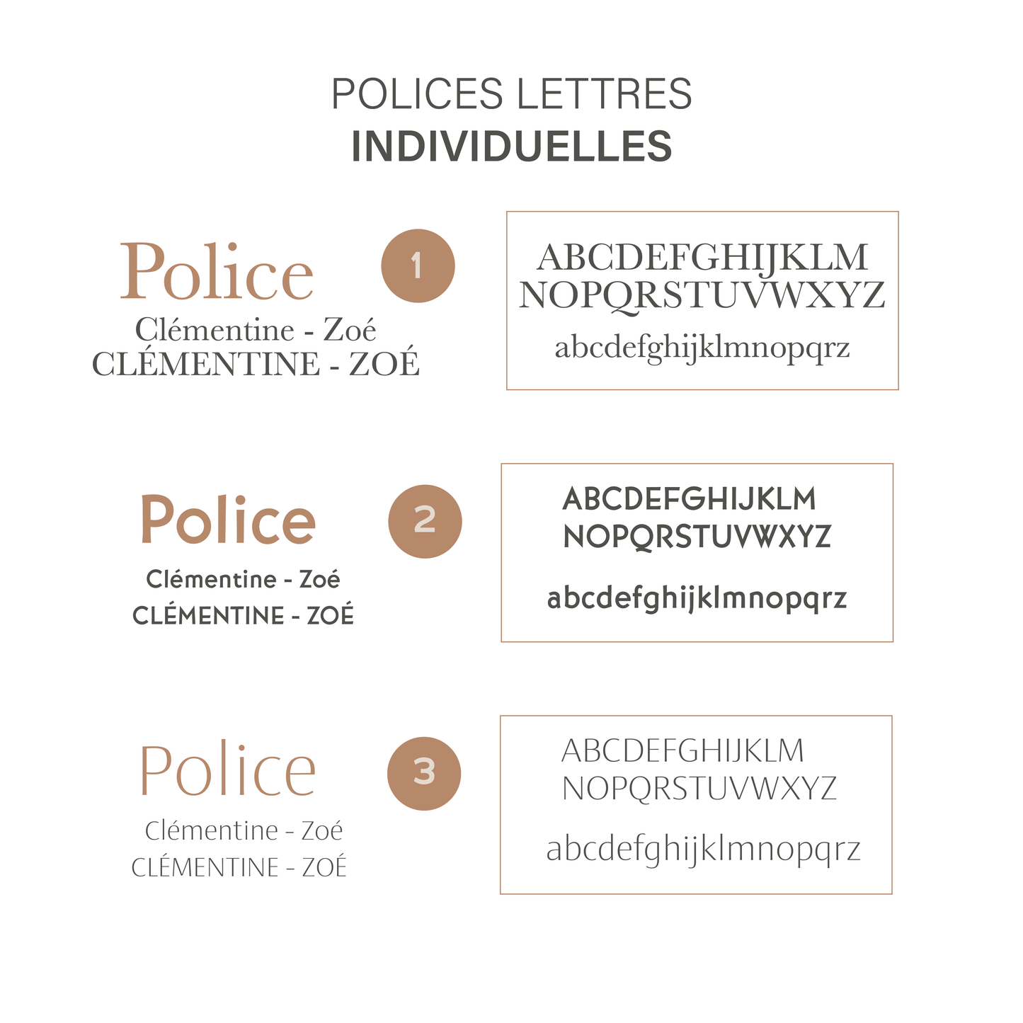 NOM EN BOIS PERSONNALISÉ - Lettres individuelles (ÉPAIS - 1/4 po)